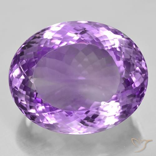 44.51ct Натуральный Средний пурпурно-фиолетовый Аметист, Овал, Чистота VVS