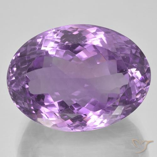39.04ct Натуральный Пурпурно-фиолетовый Аметист, Овал, IF