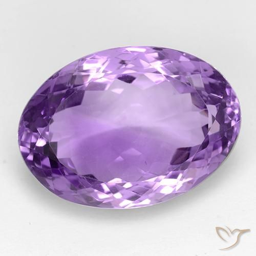 28.16ct Натуральный Пурпурно-фиолетовый Аметист, Овал, IF