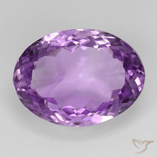 30.78ct Натуральный Средний пурпурно-фиолетовый Аметист, Овал, IF