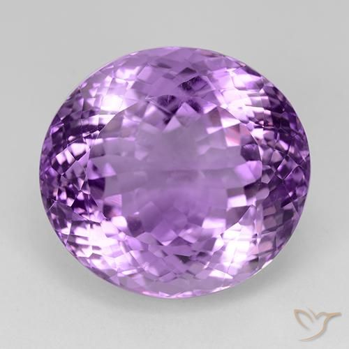 31.90ct Натуральный Розовато-фиолетовый Аметист, Овал, Чистота VVS