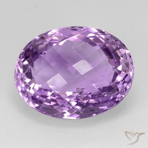 26.60ct Натуральный Розовато-фиолетовый Аметист, Овал, Чистота VVS