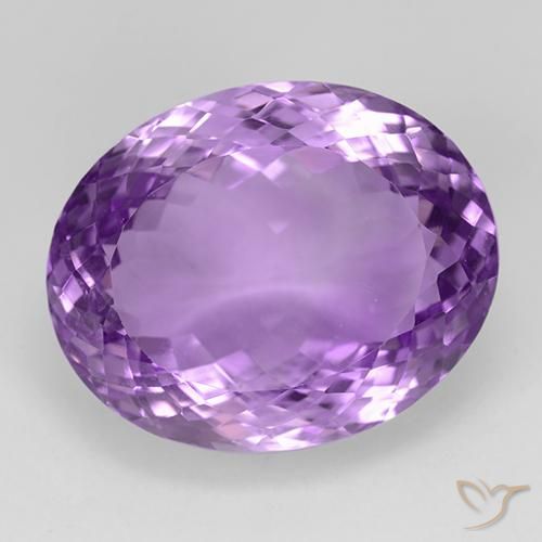 33.65ct Натуральный Пурпурно-фиолетовый Аметист, Овал, Чистота VVS