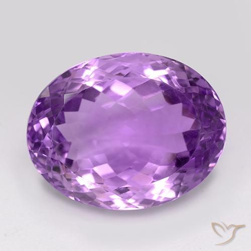 25.76ct Натуральный Розовато-фиолетовый Аметист, Овал, Чистота VVS
