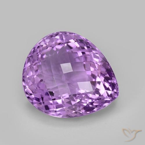 36.79ct Натуральный Средний пурпурно-фиолетовый Аметист, Форма груши, Чистота VVS