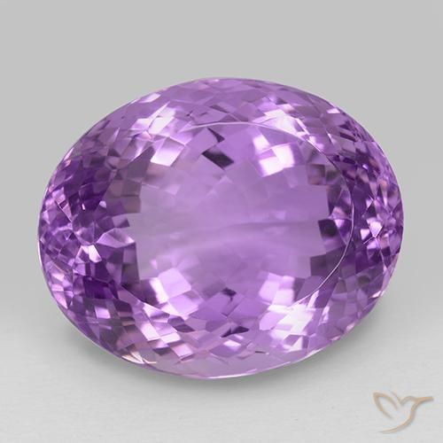 29.78ct Натуральный Средний пурпурно-фиолетовый Аметист, Овал, Чистота VVS
