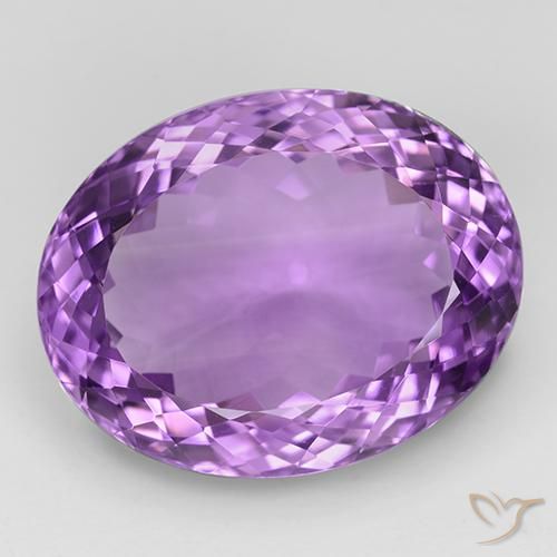 35.44ct Натуральный Средний пурпурно-фиолетовый Аметист, Овал, IF