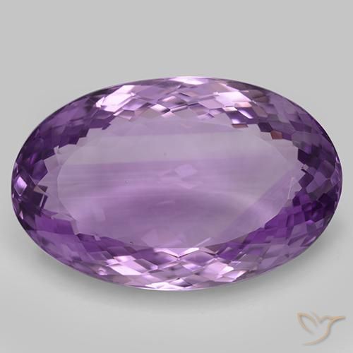 33.63ct Натуральный Средний фиолетовый Аметист, Овал, IF