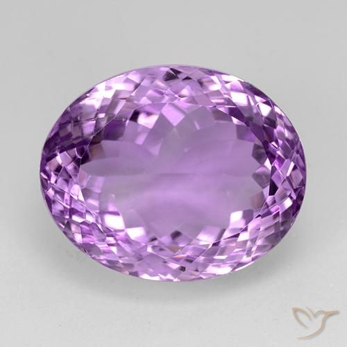 25.80ct Натуральный Средний розовато-фиолетовый Аметист, Овал, IF