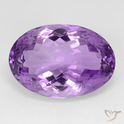 29.48ct Натуральный Пурпурно-фиолетовый Аметист, Овал, Чистота VVS