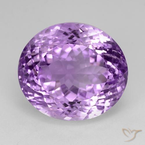 30.39ct Натуральный Пурпурно-фиолетовый Аметист, Овал, Чистота VVS