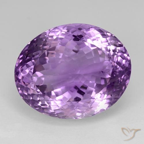32.18ct Натуральный Средний пурпурно-фиолетовый Аметист, Овал, Чистота VVS