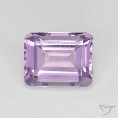 2.37ct Натуральный Светло-фиолетовый Аметист, Изумрудная огранка, Чистота VVS