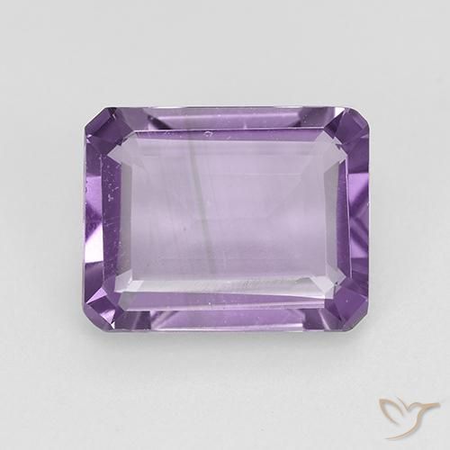 1.91ct Натуральный Средний фиолетовый Аметист, Изумрудная огранка, Чистота VVS