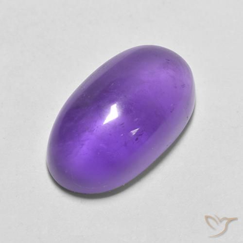 4.66ct Натуральный Средний фиолетовый Аметист, Овал, Прозрачный