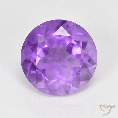 1.78ct Натуральный Средний фиолетовый Аметист, Круглый, Чистота VS