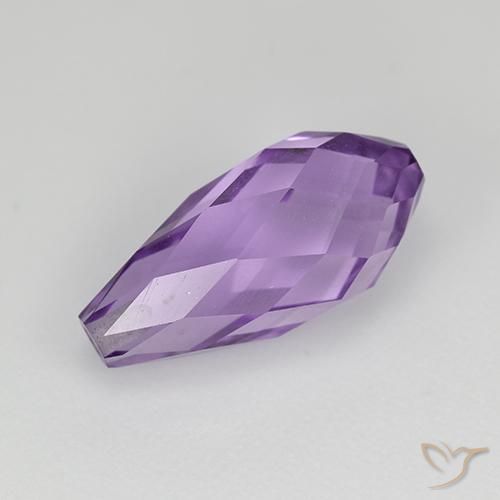 3.42ct Натуральный Темно-фиолетовый Аметист, Бриолет, Чистота VS