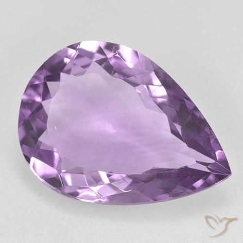 7.98ct Натуральный Светло-средний фиолетовый Аметист, Форма груши, VVS-VS