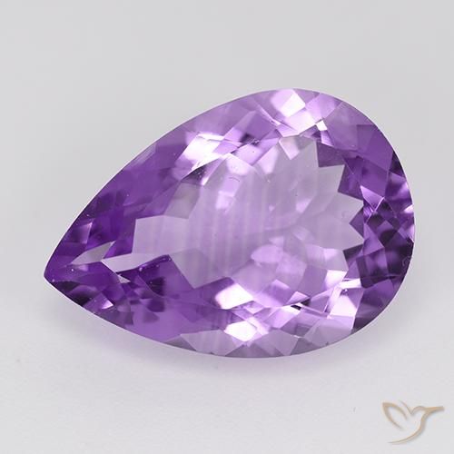 8.73ct Натуральный Средний пурпурно-фиолетовый Аметист, Форма груши, VVS-VS