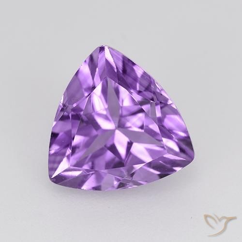 1.64ct Натуральный Средний фиолетовый Аметист, Триллион, VVS-VS