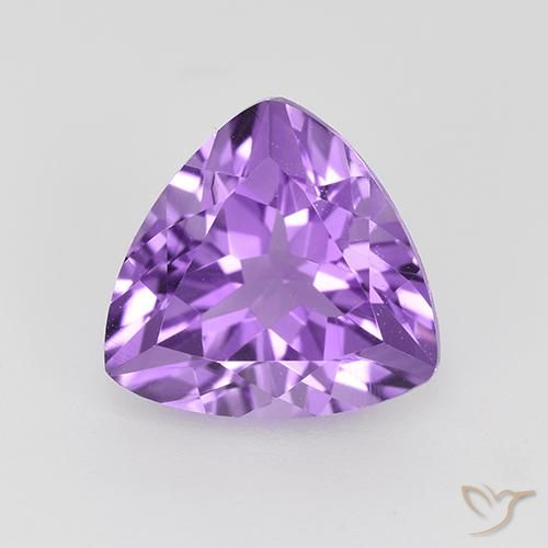 1.65ct Натуральный Ярко-фиолетовый Аметист, Триллион, VVS-VS