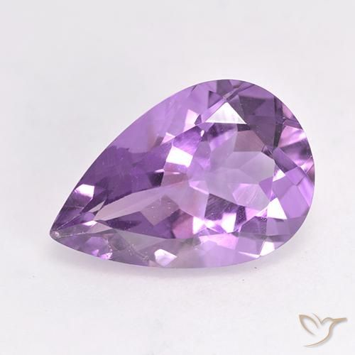 4.85ct Натуральный Средний розовый фиолетовый Аметист, Форма груши, Чистота VS