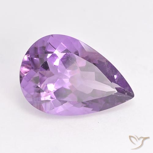 4.85 карата, натуральный Средний розовый фиолетовый Аметист, Форма груши, Чистота VS