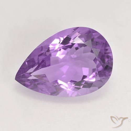 5.48ct Натуральный Средний пурпурно-фиолетовый Аметист, Форма груши, VVS-VS