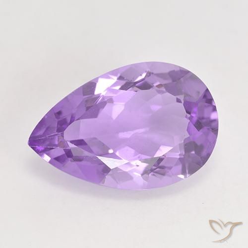 4.87ct Натуральный Розовато-фиолетовый Аметист, Форма груши, VVS-VS