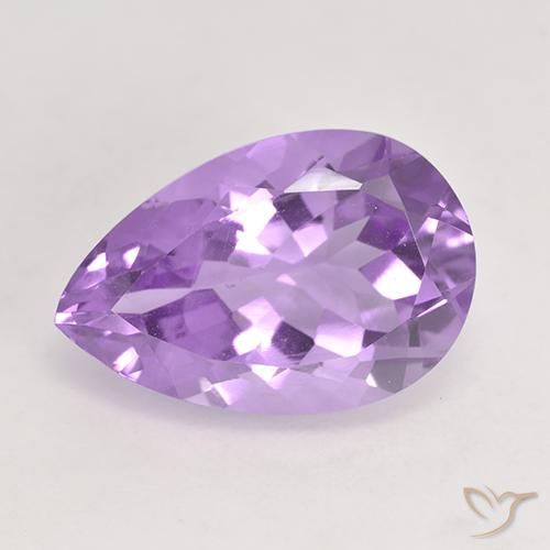 5.47ct Натуральный Средний розовый фиолетовый Аметист, Форма груши, VVS-VS