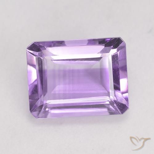 2.20ct Натуральный Средний фиолетовый Аметист, Изумрудная огранка, Чистота VS