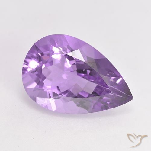 4.82ct Натуральный Средний фиолетовый Аметист, Форма груши, VVS-VS