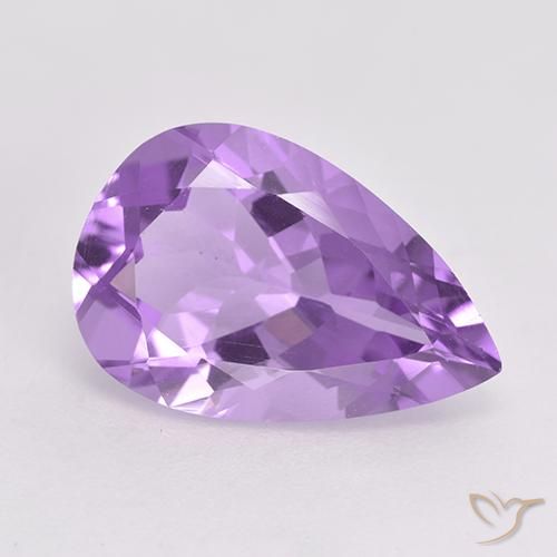 4.68ct Натуральный Средний фиолетовый Аметист, Форма груши, VVS-VS