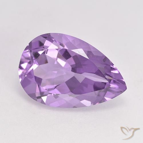 4.94ct Натуральный Средний фиолетовый Аметист, Форма груши, VVS-VS