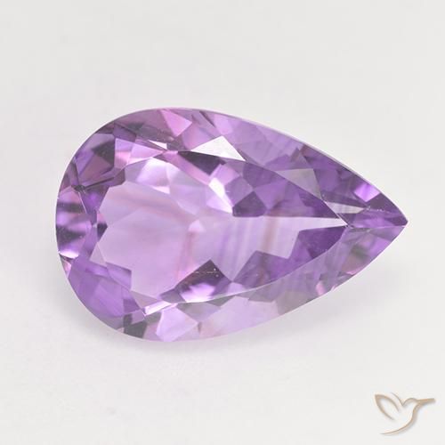 4.78ct Натуральный Розовато-фиолетовый Аметист, Форма груши, VVS-VS