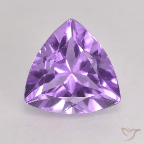 1.66ct Натуральный Розовато-фиолетовый Аметист, Триллион, Чистота VS