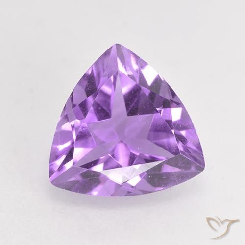 1.52ct Натуральный Средний фиолетовый Аметист, Триллион, Чистота VS