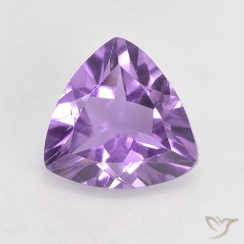 1.56ct Натуральный Темно-фиолетовый Аметист, Триллион, Чистота VS
