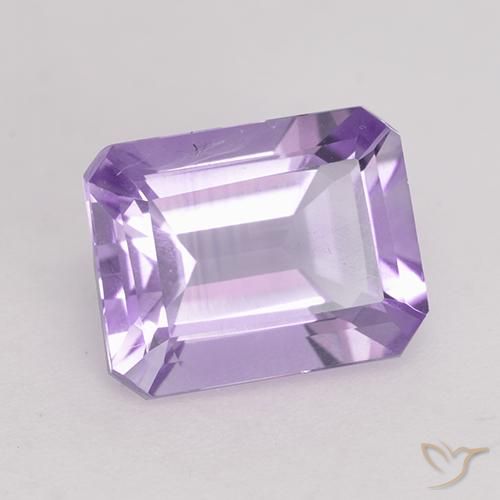 2.18ct Натуральный Средний фиолетовый Аметист, Изумрудная огранка, Чистота VS