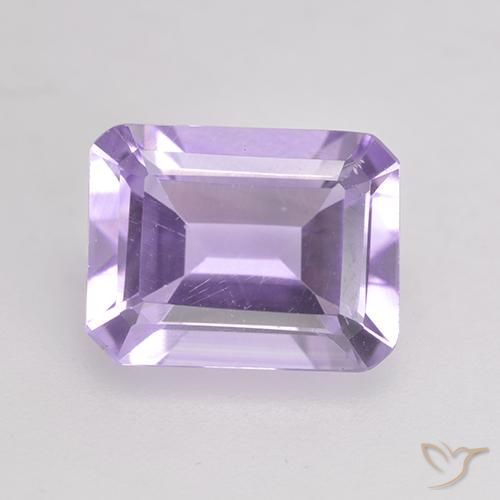 1.97ct Натуральный Светло-фиолетовый Аметист, Изумрудная огранка, Чистота VS
