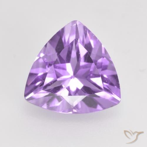 1.58ct Натуральный Средний фиолетовый Аметист, Триллион, Чистота VS