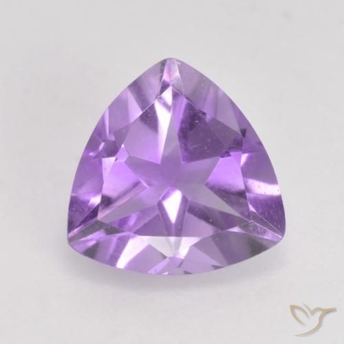 1.56ct Натуральный Средний фиолетовый Аметист, Триллион, Чистота VS