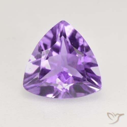 1.45ct Натуральный Средний фиолетовый Аметист, Триллион, Чистота VS
