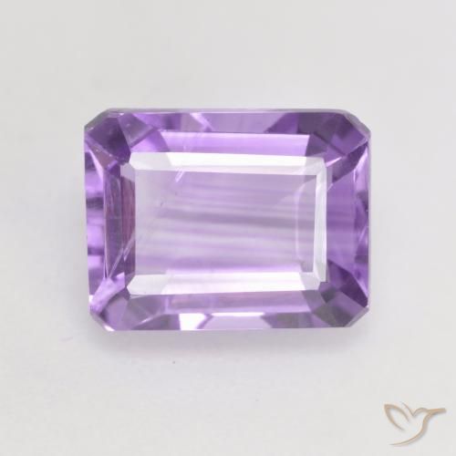 2.40ct Натуральный Средний фиолетовый Аметист, Изумрудная огранка, Чистота VS
