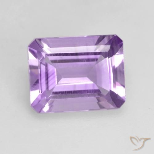 1.98ct Натуральный Средний фиолетовый Аметист, Изумрудная огранка, Чистота VS