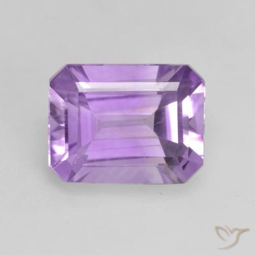 1.97ct Натуральный Средний фиолетовый Аметист, Изумрудная огранка, VVS-VS