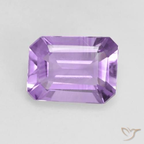1.88ct Натуральный Средний фиолетовый Аметист, Изумрудная огранка, VVS-VS