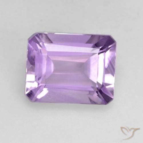 2.17ct Натуральный Средний фиолетовый Аметист, Изумрудная огранка, VVS-VS