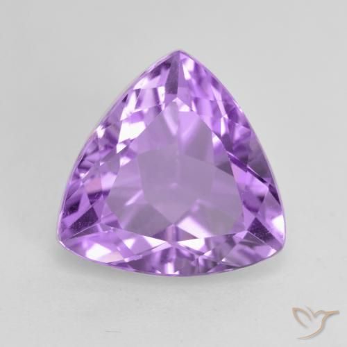 2.79ct Натуральный Глубокий пурпурно-фиолетовый Аметист, Триллион, Чистота VS