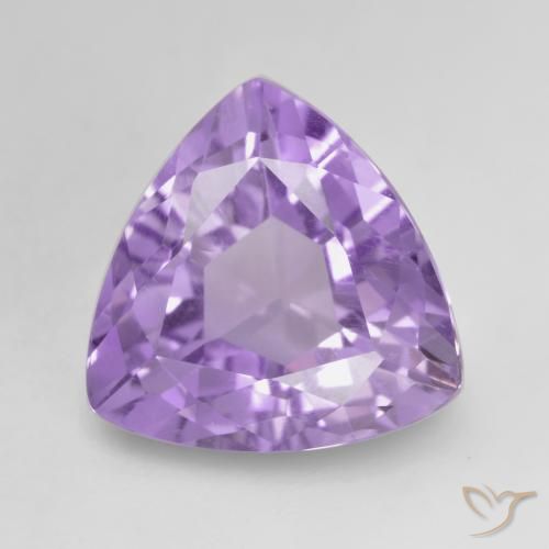 2.96ct Натуральный Средний фиолетовый Аметист, Триллион, VVS-VS